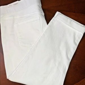 Liverpool LA white denim crops 16